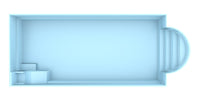 Glassfiberbasseng Barbados 9,40m x 3,70m x 1,50m