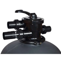 Brilix P350 sandfilter svart plastventil med handtag och gängade anslutningar