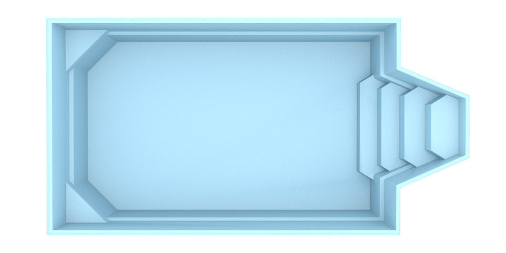 Glassfiberbasseng Grenada 600 6,00m x 3,00m x 1,52m
