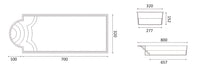 Glassfiberbasseng Haiti 8,00m x 3,20m x 1,52m