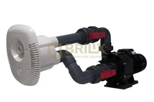 Jetswim Brilix Elegance poolpump vit och svart med röda ventiler