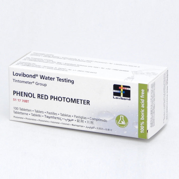 pH-testtabletter med fenolrødt, 100 tabletter