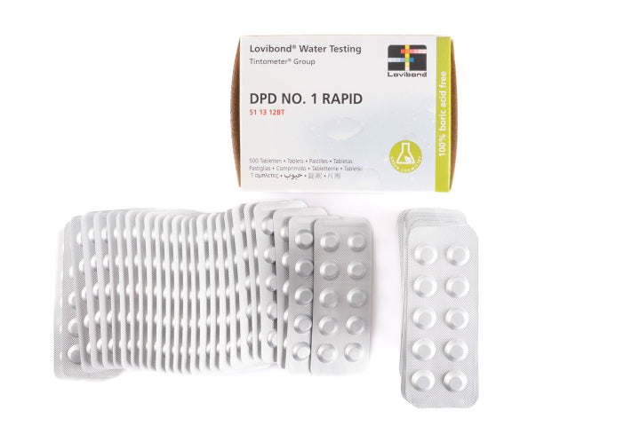 DPD1-testtabletter for fritt klor/brom, 500 tabletter