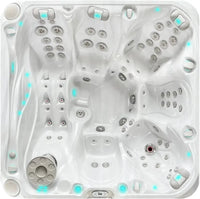 Vitvitt spabad PassionSpa Admire Signature Collection med blå LED-belysning