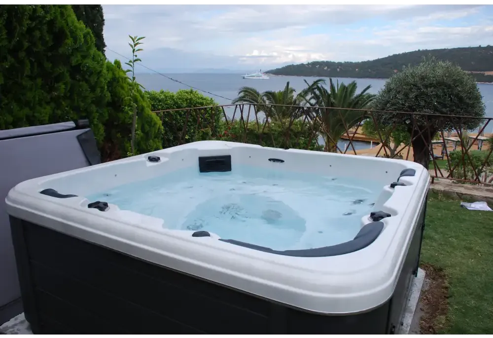 Vit och svart PassionSpa Relax Spabad Pure Collection, modern design