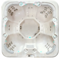 PassionSpa Rewind-spabad – Pure Collection, hvit overflate, sitteplasser, massasjedyser, kontrollpanel