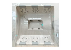 PassionSpa Serene 6-spabad – moderne utforming, hvit overflate, marmormønster, massasjedyser