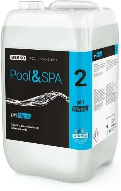 Flytende pH-minus for balansert bassengvann, 20 l, i hvit emballasje