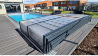 Moderna grå pooltaket Icon 4x8 uden med genomskinliga paneler