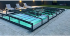 Bassengtak ICON KIT S1 3×6 (klarglass, sideinngang, enkel skinne, antracitt)