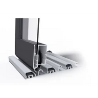 Extra starka profiler i svart och silver aluminium för bågformat pooltak