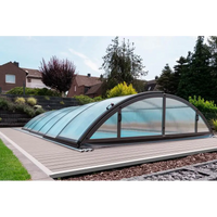 Pooltak Klasik 5×12 med klar kanalplast och extra starka profiler