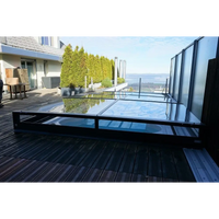 Mästare Plus 4x8 modern glastak med års garanti och svart ram