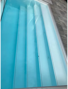Pooltime Exclusive rektangulært PP-basseng, 12 mm, 4 x 12 x 1 – klart blått vann