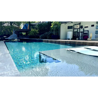 Pooltime Exklusiv Infinity med turkost vatten och svart kakel