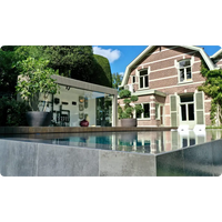 Modern Pooltime Exklusiv Infinity pool med infinitykant i grå sten