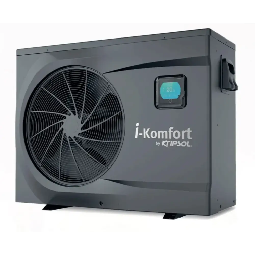 Kripsol i-comfort rc inverter passar pooler, mörkgrå enhet med fläkt och display 20