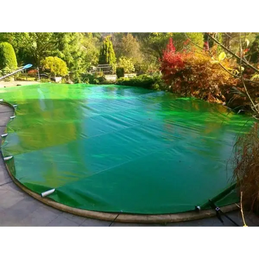 Grön pooltäckning Rolltop för 3×6 pool inkl handenhet