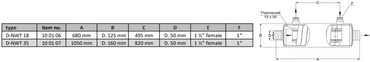 Rostfri värmeväxlare bergvärme med termoväl d-nwt 18/35 för maximal energieffektivitet