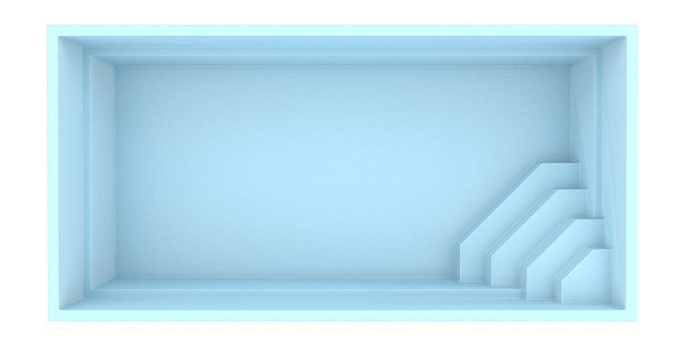 Glassfiberbasseng Saba 600 6,00m x 3,00m x 1,45m
