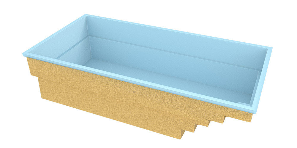 Glassfiberbasseng Saba 600 6,00m x 3,00m x 1,45m