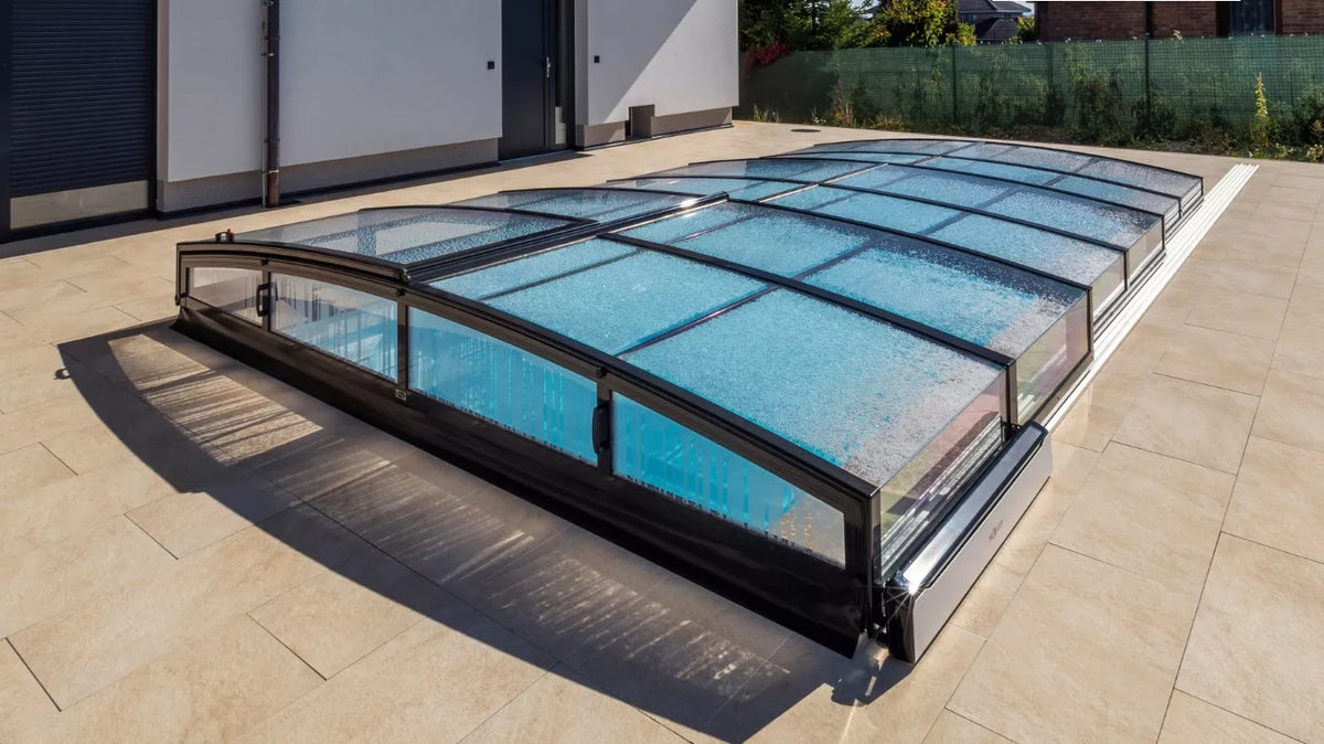 Bassengtak Albixon Casablanca Infinity 3 × 6 klar plast