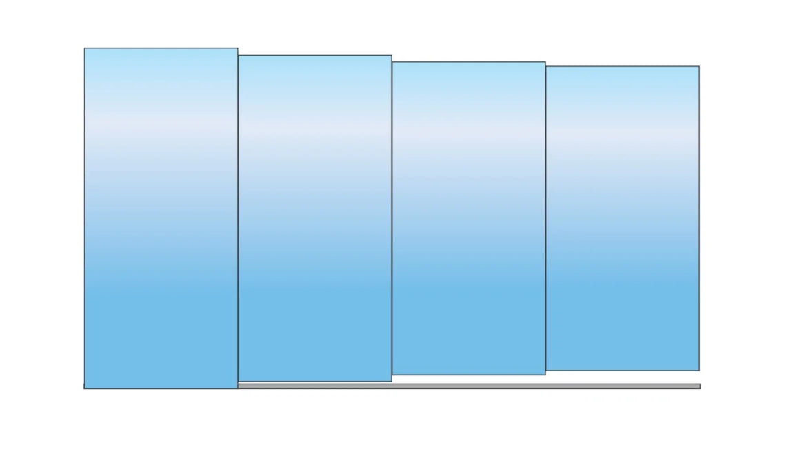 Bassengovertrekk Sydney 4×7 (enkelt skinne, antrasitt)