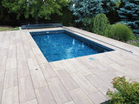Bassengtak Master PLUS 4×8 enkelt skinne, 6 mm klar plast