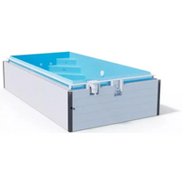 ThermoPP Poolpaket QBig rektangulär uppblåsbar jacuzzi med blå insida