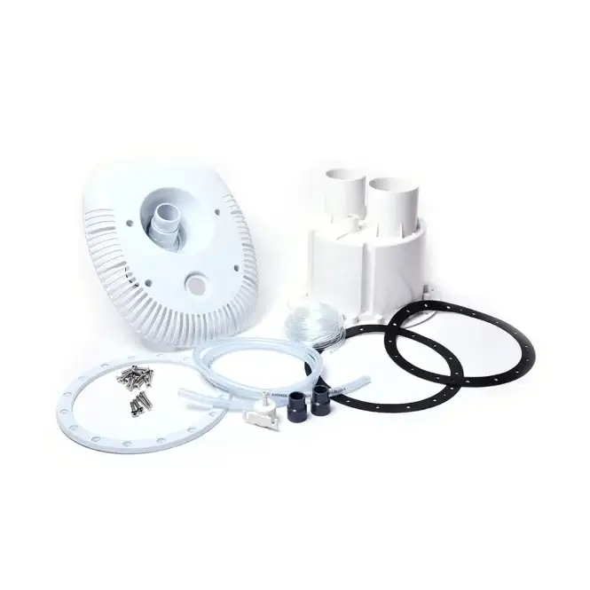 Vit ThermoPP Poolpaket QBig 3.5×7 vit plast pumpbostad med ribbad yta och centralt intag
