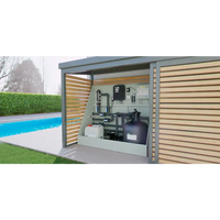 Svart cylindrisk poolfiltertank i ThermoPP Poolpaket QBig Overflow 3.5×7