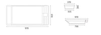 Glassfiberbasseng Trinidad 9,70m x 3,70m x 1,60m