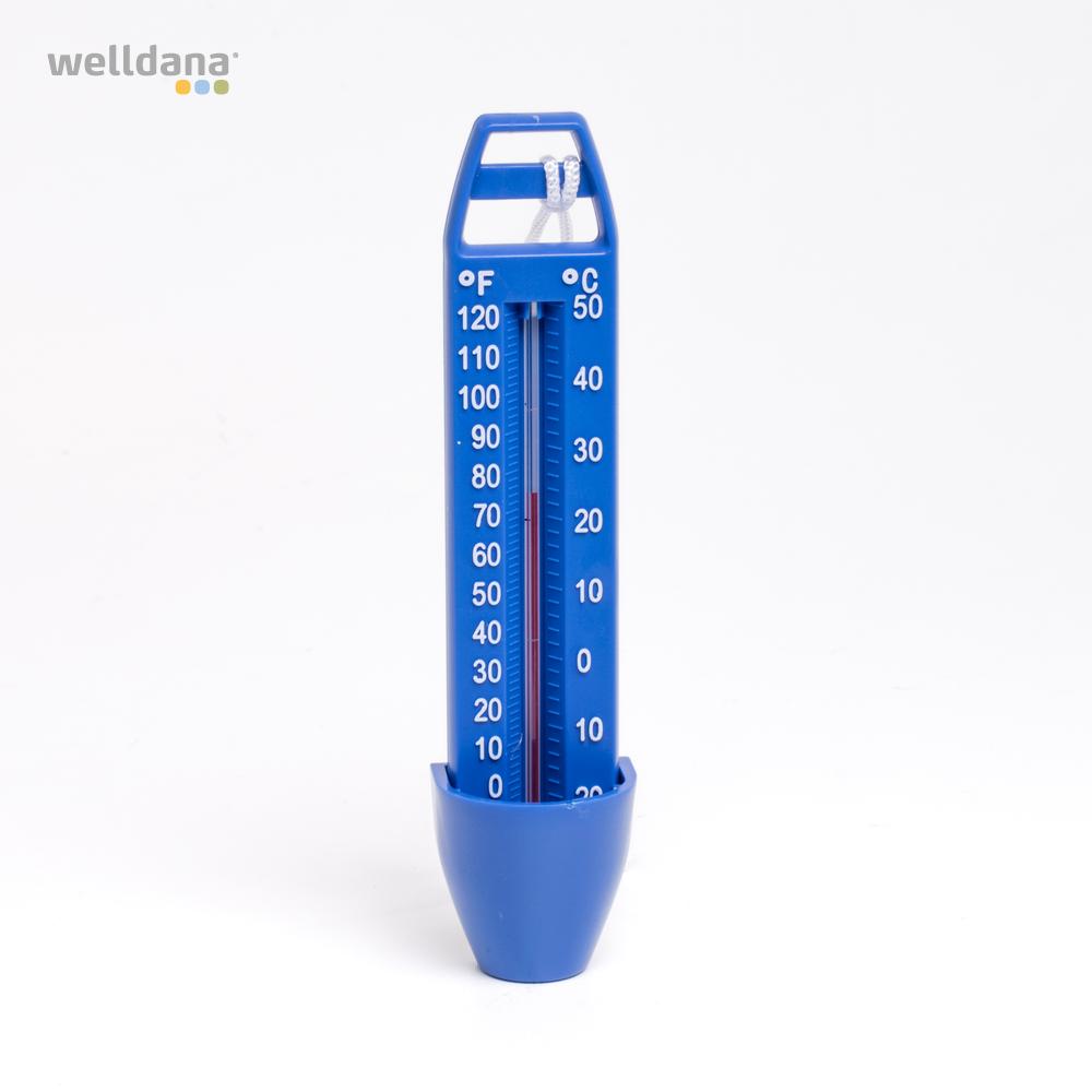 Blå pooltermometer 16 cm