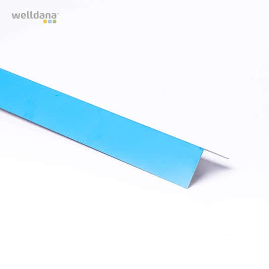 Blått linerbleck, vinkelmodell – 5 × 5 × 200 cm