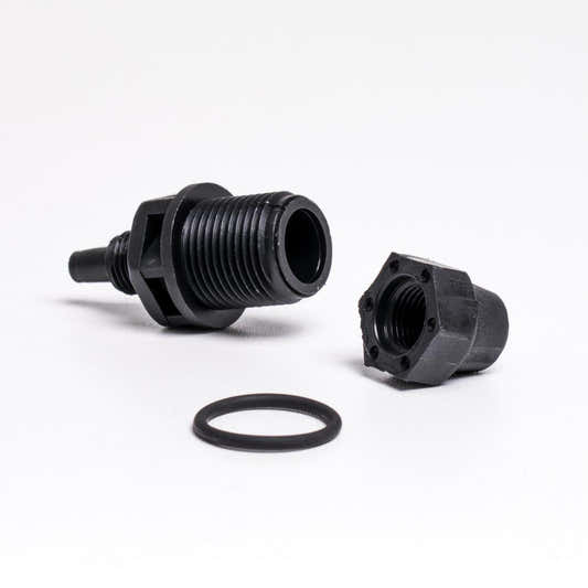 Mutter, O-ring och slangadapter till kemikaliepump