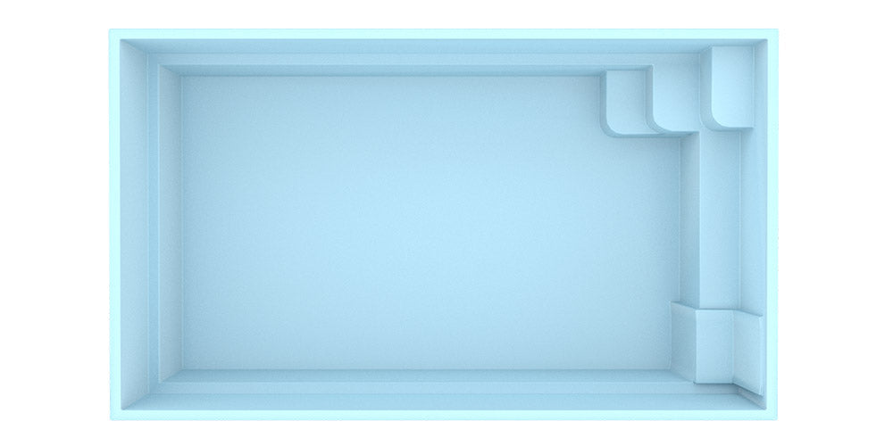 Glassfiberbasseng Victoria 4,70m x 2,70m x 1,30m